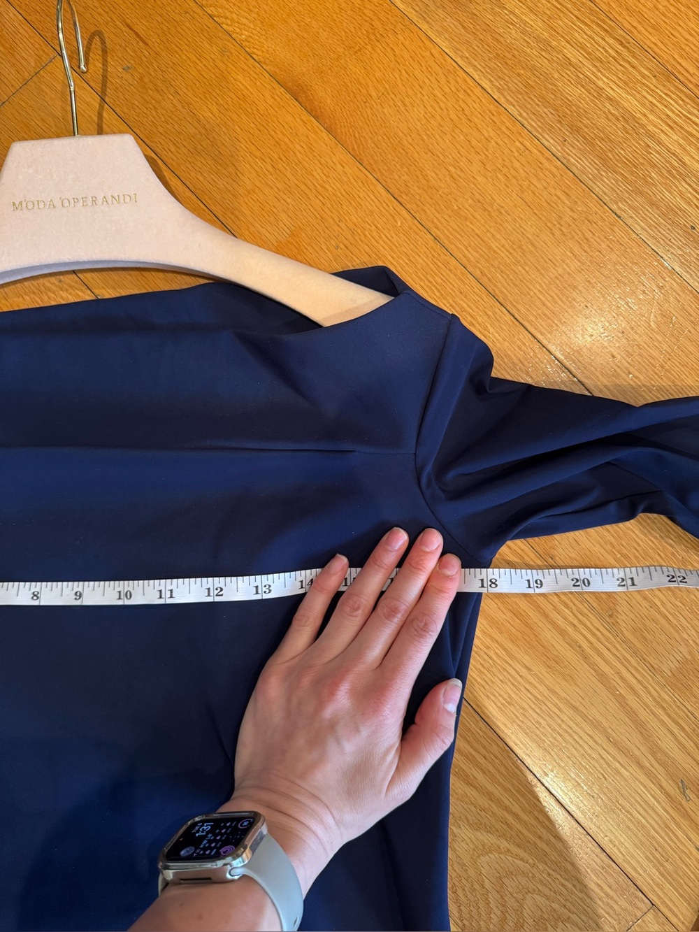 Chiara Boni Navy Off-Shoulder Midi Dress with Front Cutout - Picture 5 of 10